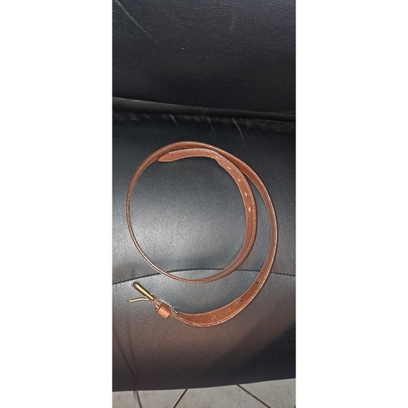 Polo Ralph Lauren ~ Men's 40 (Large) Brown Italian Saddle Leather W/ Name Plate - Picture 3 of 7